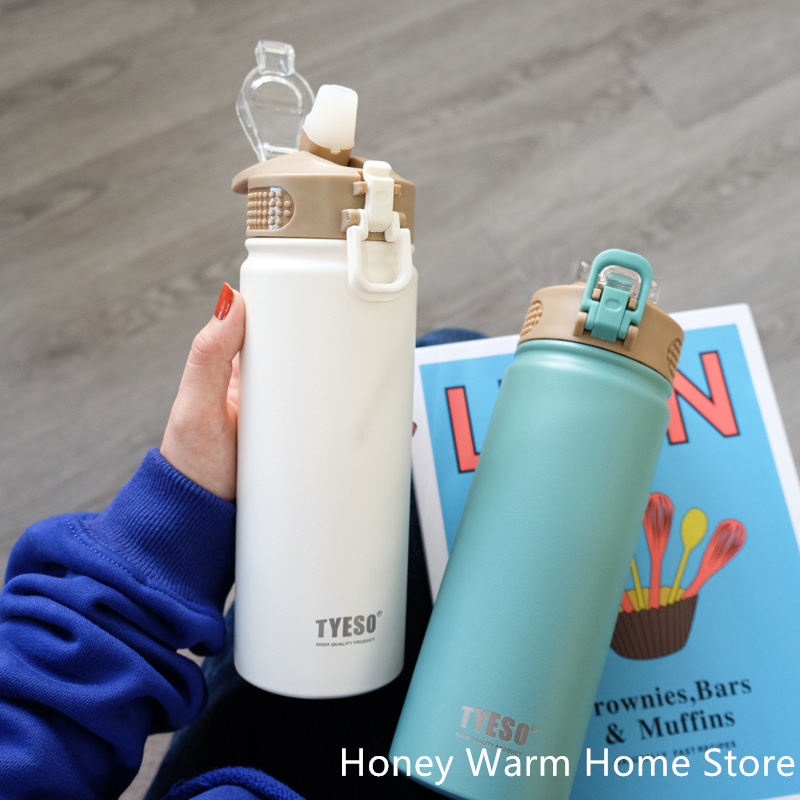 Cold Brew Bottle - Thermal wasser flasche mit Strohhalm 750/600ml