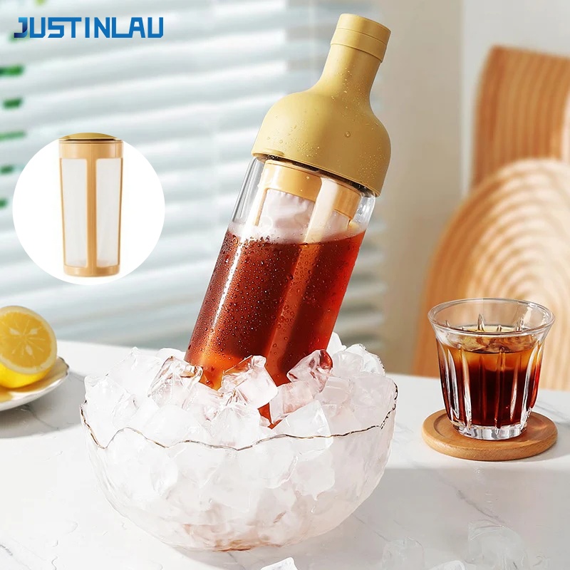 Coffee And Tea Bar - JUSTINLAU 1L Kaltbrüh-Kaffeekanne Früchtetee-Brühkanne mit Filtersieb
