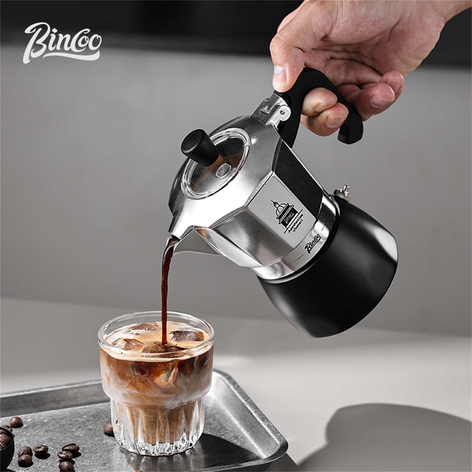 Coffee Tea Making Machine - BINCOO Doppelventil-Moka-Topf, Espresso-Extraktionskaffeemaschine, tragbare Heimmaschine, Mokka-Topf,