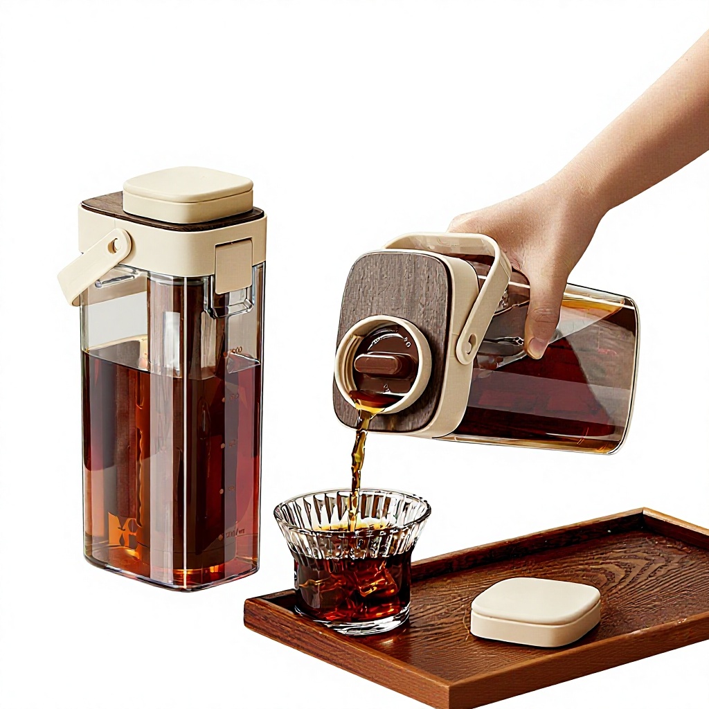 Coffee Tea Pot - Großer Kaffee-Kaltbrüh-Topf für Kaltbrüh-Kaffee und Früchtetee,