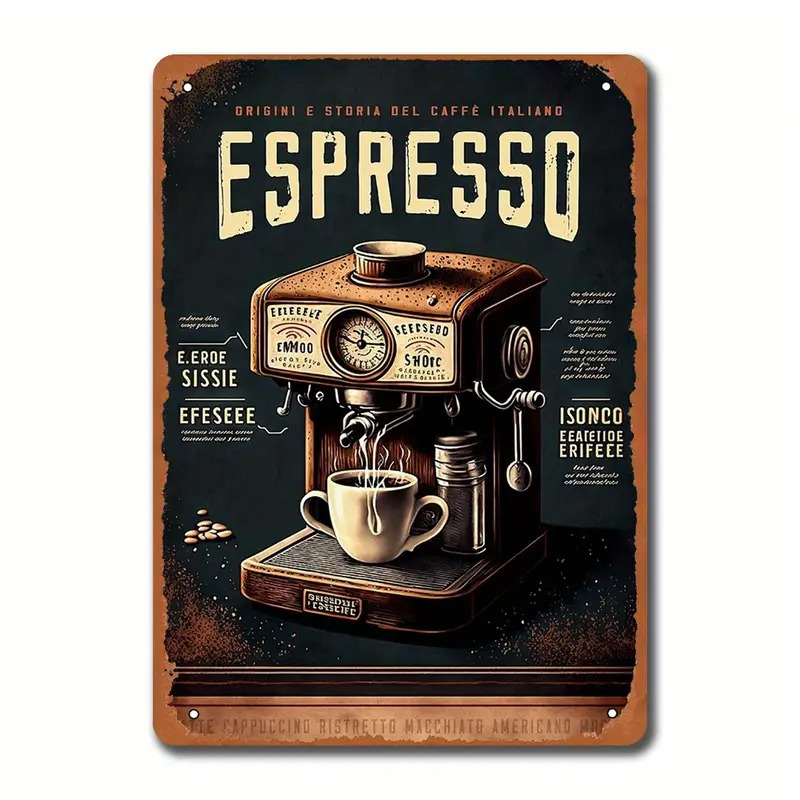 Coffee Tea Making Machine - Retro-Metallschild - 