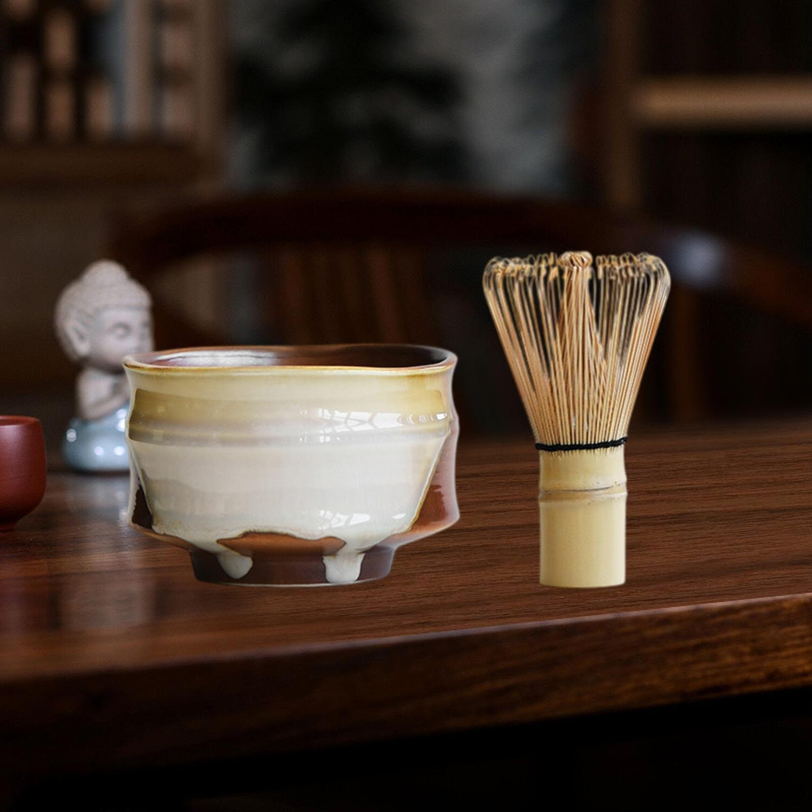 Matcha Whisk Set - Matcha-Schale aus Keramik, Japanisches Teeservice, Handgefertigtes