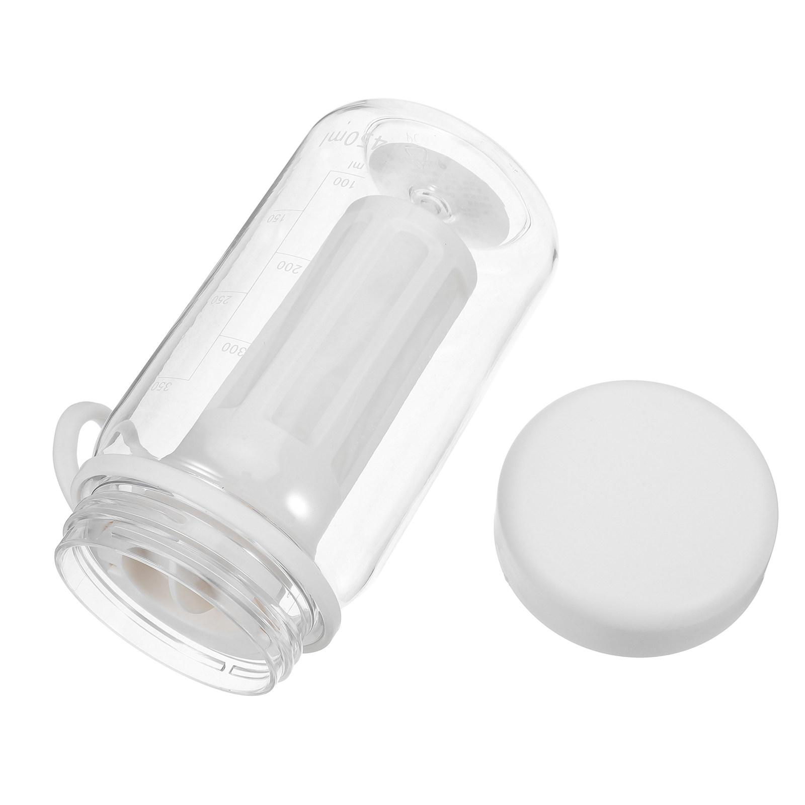 Cold Brew Bottle - Tragbarer Cold-Brew-Kaffeebecher 450ml Klare Plastikflasche Bruchsicher