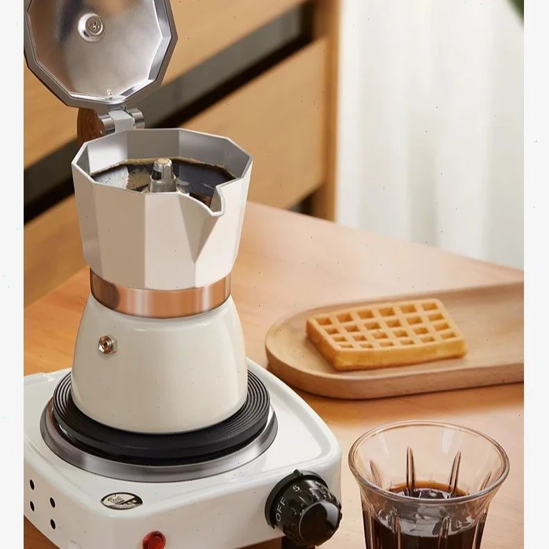 Coffee Tea Making Machine - Moka-Kanne mit rundem Boden, Einzelventil, kleine