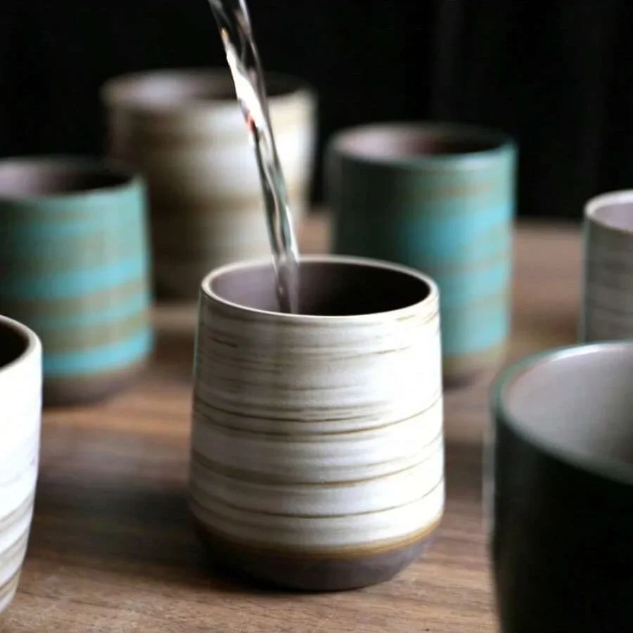 Handbemalte Crackle Glaze Stei – Coffee Tea Flask Bewertung und Preis