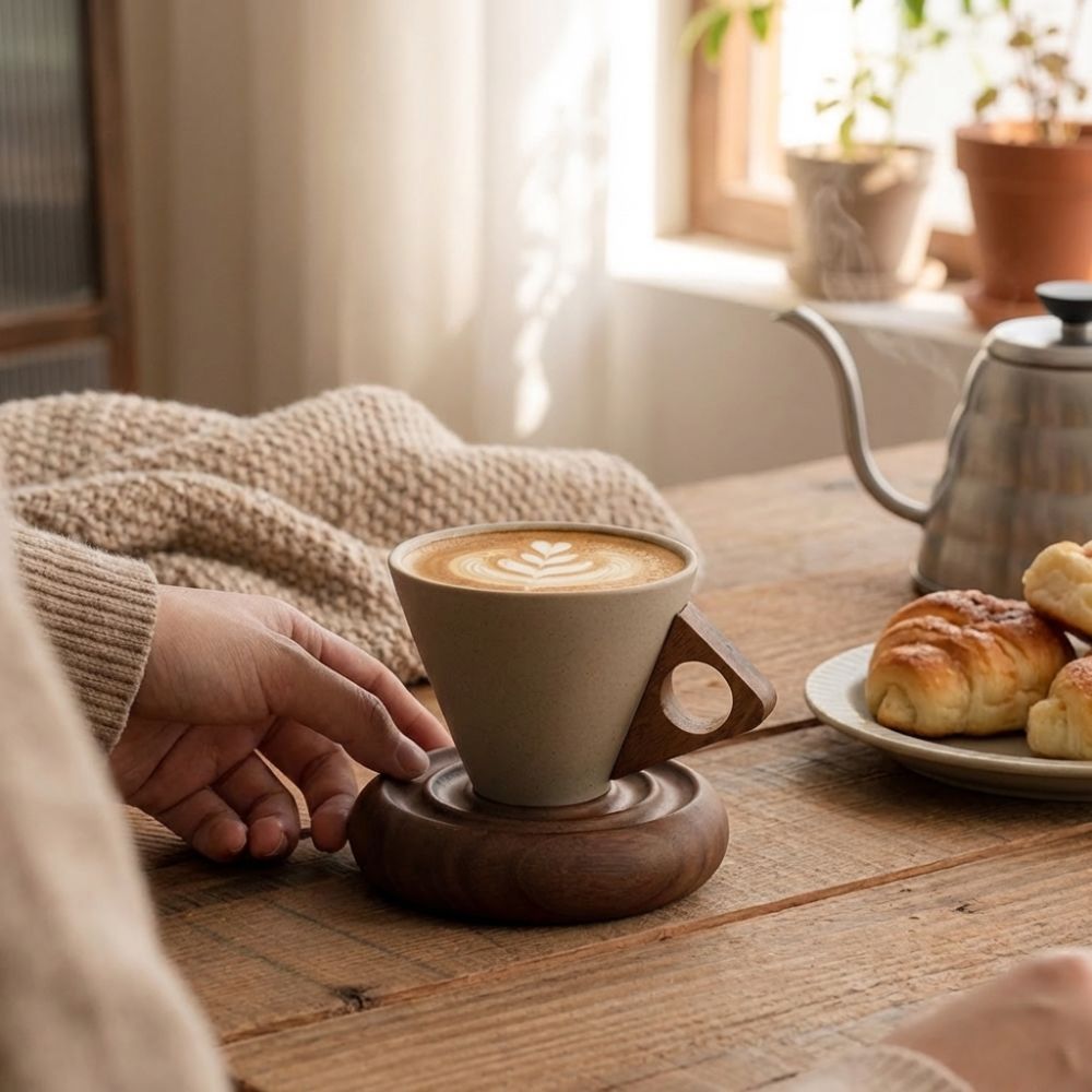 Grobe Keramik-Dreieckstasse im – Coffee Tea Flask Bewertung und Preis